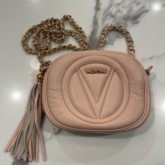 Valentino By Mario Valentino Handbags - Valentino purse in blush pink. Rose Gold hardware with blush pink leather strap.